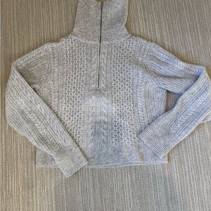 Elegant Gray Women's Turtleneck Sweater